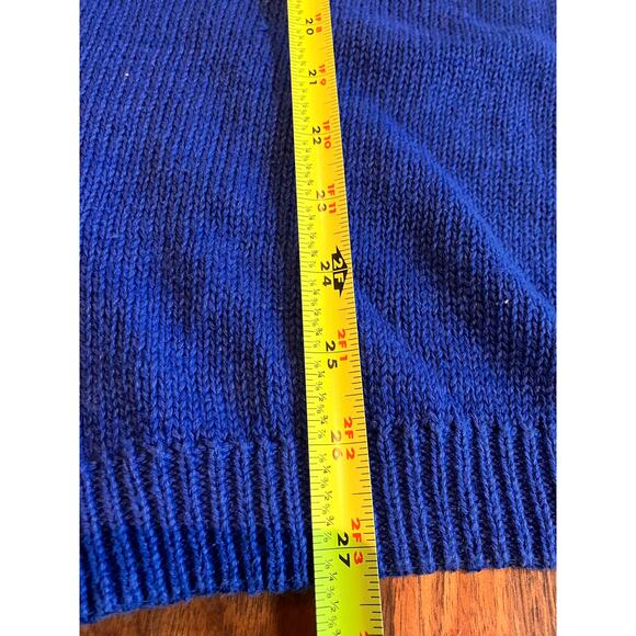 Vintage Women's Sweater, Imports Blue Gold 90s,‎ Beaded Sweater Granny Small - Picture 7 of 7